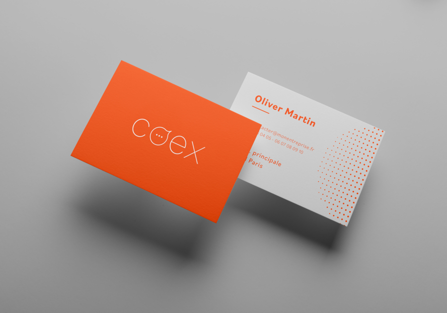 Exemple d'impression de cartes de visite professionnelles en recto verso.